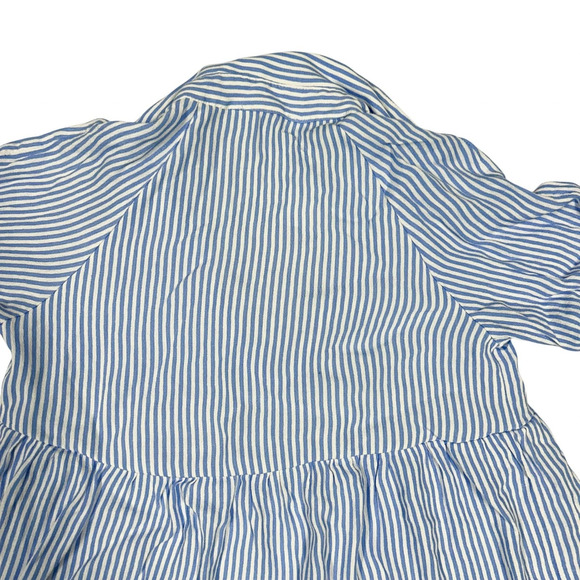 A Loves A Girls Shirt Dress Size Medium Striped Point Collar 3/4 Cuffed Sleeve - Picture 11 of 11